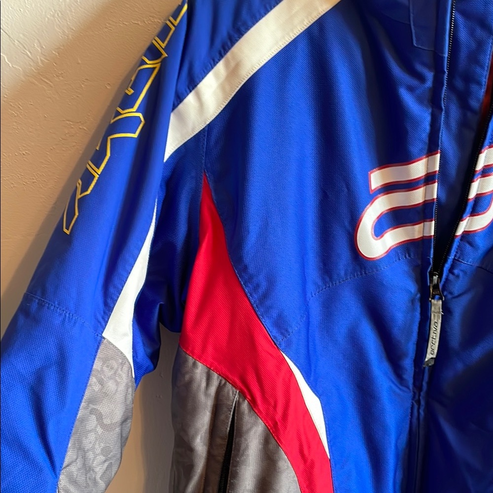 Kids Blue and Red Racing Jacket - Picture 3 of 11